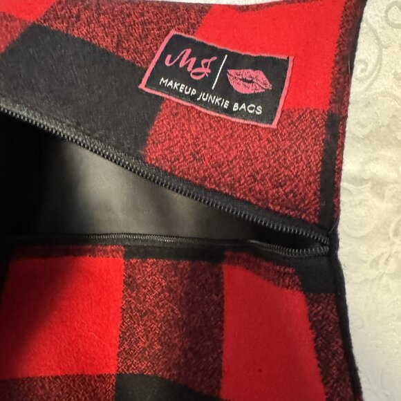 NWT Makeup Junkie Trio Buffalo Plaid mini, small & medium Travel Cosmetics Gift - Picture 4 of 4